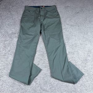 Howler Bros Men's Size 30x32 Frontside 5-Pocket Canvas Stretch Green Pants